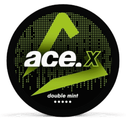 ACE X Double Mint 8mg nicotine pouches can
