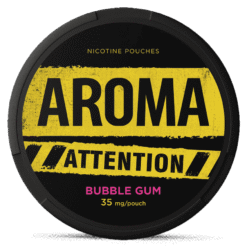 Aroma Attention Bubble Gum 35mg nicotine pouches can