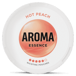 Aroma Essence Hot Peach 13mg nicotine pouches can