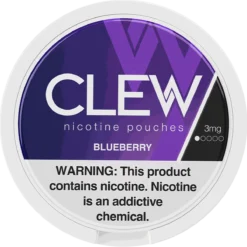 CLEW Blueberry 3mg nicotine pouches can