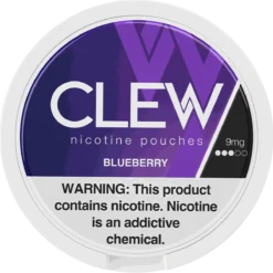 CLEW Blueberry 9mg nicotine pouches can
