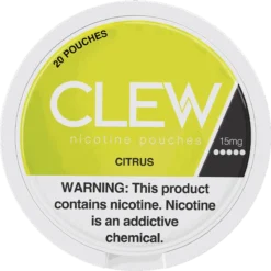 CLEW Citrus 15mg nicotine pouches can