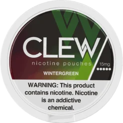 CLEW Wintergreen 15mg nicotine pouches can