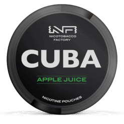 CUBA Black Apple Juice 42.9mg nicotine pouches can