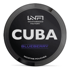 CUBA Black Blueberry 42.9mg nicotine pouches can