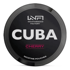 CUBA Black Cherry 42.9mg nicotine pouches can