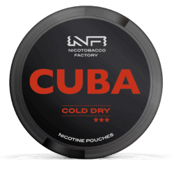 CUBA Black Cold Dry 42.9mg nicotine pouches can