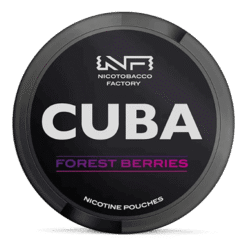 CUBA Black Forest Berries 42.9mg nicotine pouches can