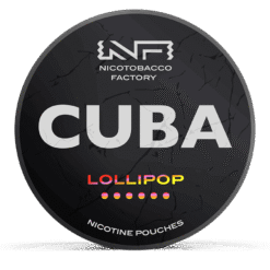 CUBA Black Lollipop 42.9mg nicotine pouches can