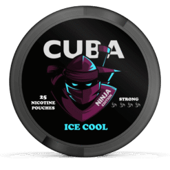 CUBA Ninja Ice Cool Strong 16.3mg nicotine pouches can