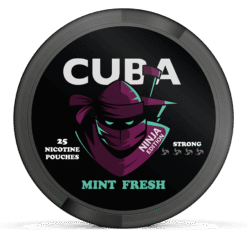 CUBA Ninja Mint Fresh Strong 16.3mg nicotine pouches can