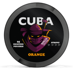 CUBA Ninja Orange Strong 16.3mg nicotine pouches can