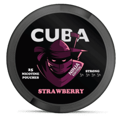 CUBA Ninja Strawberry Strong 16.3mg nicotine pouches can