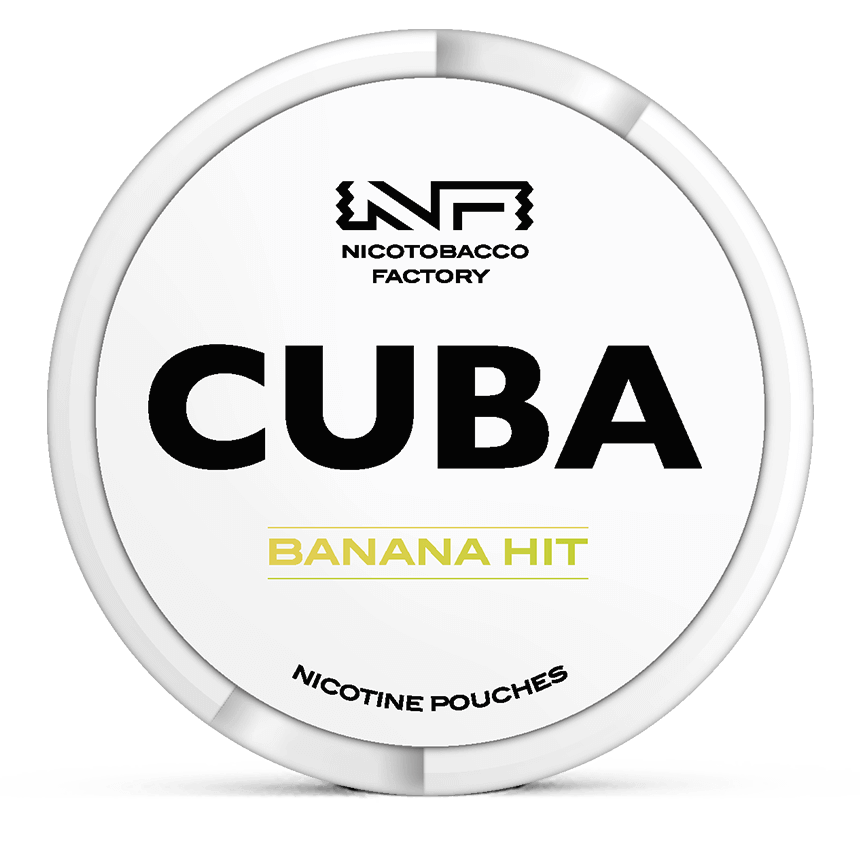 CUBA White Banana Hit 10.4mg nicotine pouches can