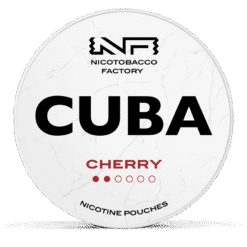 CUBA White Cherry Low 4mg nicotine pouches can