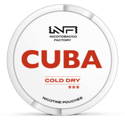CUBA White Cold Dry 10.4mg nicotine pouches can