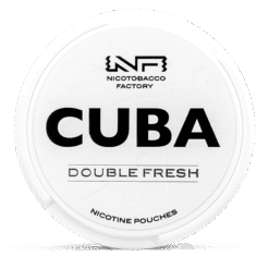 CUBA White Double Fresh 10.4mg nicotine pouches can