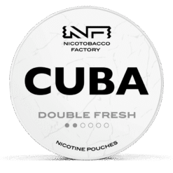 CUBA White Double Fresh Low 4mg nicotine pouches can