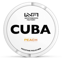 CUBA White Peach 10.4mg nicotine pouches can