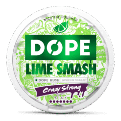 DOPE Lime Smash Crazy Strong 20mg nicotine pouches can
