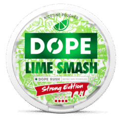 DOPE Lime Smash Strong 11.2mg nicotine pouches can