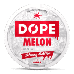 DOPE Melon Strong 11.2mg nicotine pouches can
