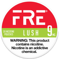 FRE Lush 9mg nicotine pouches can