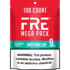 FRE Watermelon Mega Pack 9mg nicotine pouches can