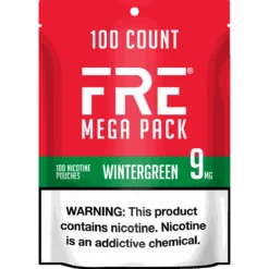 FRE Wintergreen Mega Pack 9mg nicotine pouches can