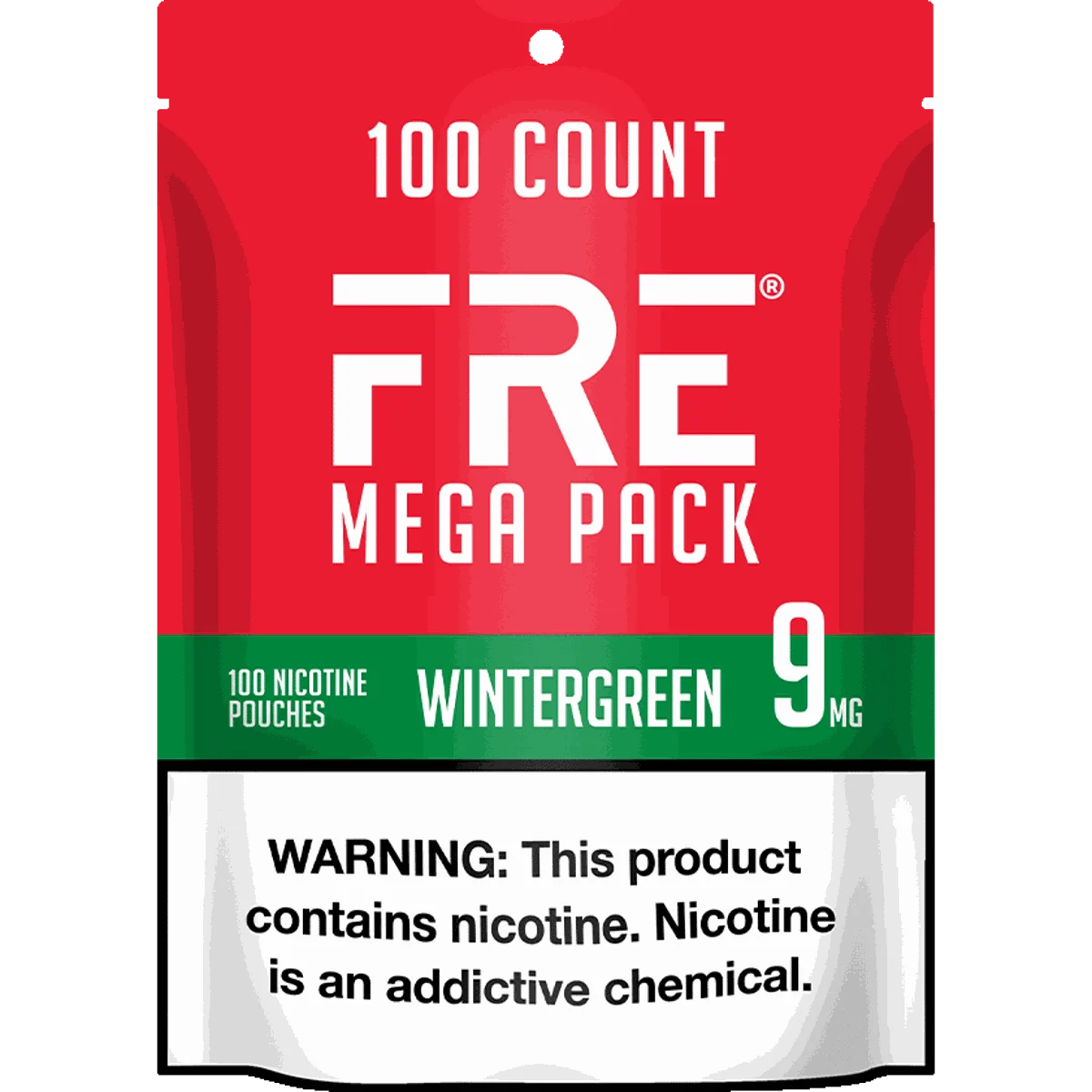 FRE Wintergreen Mega Pack 9mg nicotine pouches can
