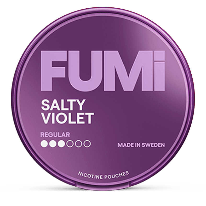 FUMi Salty Violet 8mg nicotine pouches can
