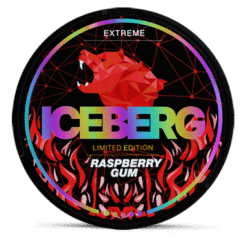 Iceberg Raspberry Gum 40mg nicotine pouches can