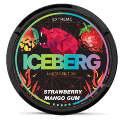 Iceberg Strawberry Mango Gum 40mg nicotine pouches can