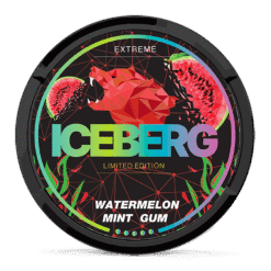 Iceberg Watermelon Mint Gum 40mg nicotine pouches can