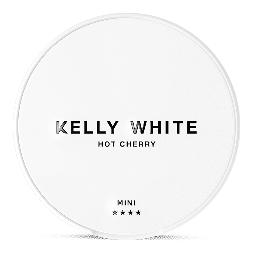 Kelly White Mini Hot Cherry 6.5mg nicotine pouches can