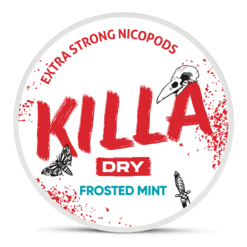 Killa Dry Frosted Mint 9.6mg nicotine pouches can