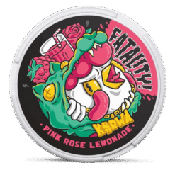 Kurwa FATALITY Pink Rose Lemonade 28.6mg nicotine pouches can