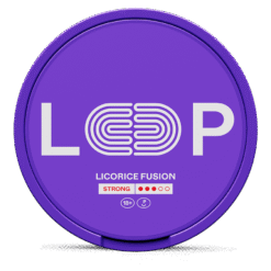 LOOP Licorice Fusion Strong 9.4mg nicotine pouches can