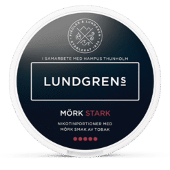 Lundgrens Mörk Stark 12.5mg nicotine pouches can