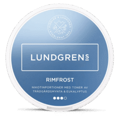 Lundgrens Rimfrost 10mg nicotine pouches can