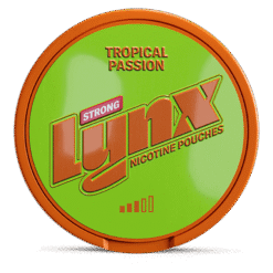 Lynx Tropical Passion Strong 10.3mg nicotine pouches can