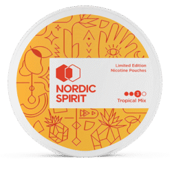 Nordic Spirit Tropical Mix Strong 8.4mg nicotine pouches can