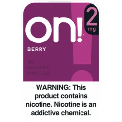 on! Berry 2mg nicotine pouches can