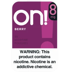 on! Berry 8mg nicotine pouches can