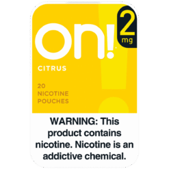 on! Citrus 2mg nicotine pouches can