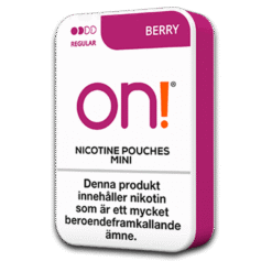 on! Mini Berry 3mg nicotine pouches can