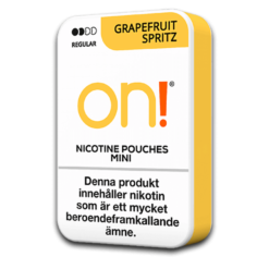on! Mini Grapefruit Spritz 3mg nicotine pouches can