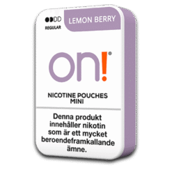 on! Mini Lemon Berry 3mg nicotine pouches can