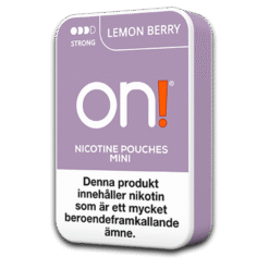 on! Mini Lemon Berry 6mg nicotine pouches can