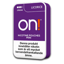 on! Mini Licorice 6mg nicotine pouches can